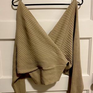 NWT Wrap Off The Shoulder Sweater